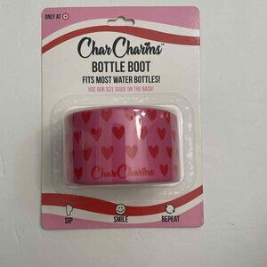 Stanley Valentine’s Day Pink hearts 30/40 oz Tumbler CharCharms Bottle Boot New